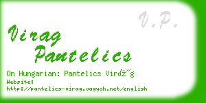 virag pantelics business card